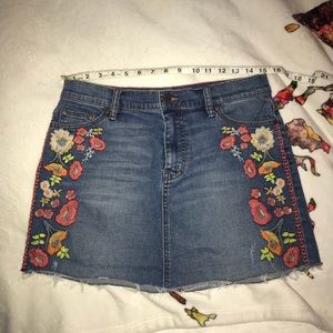 Johnny Was denim skirt